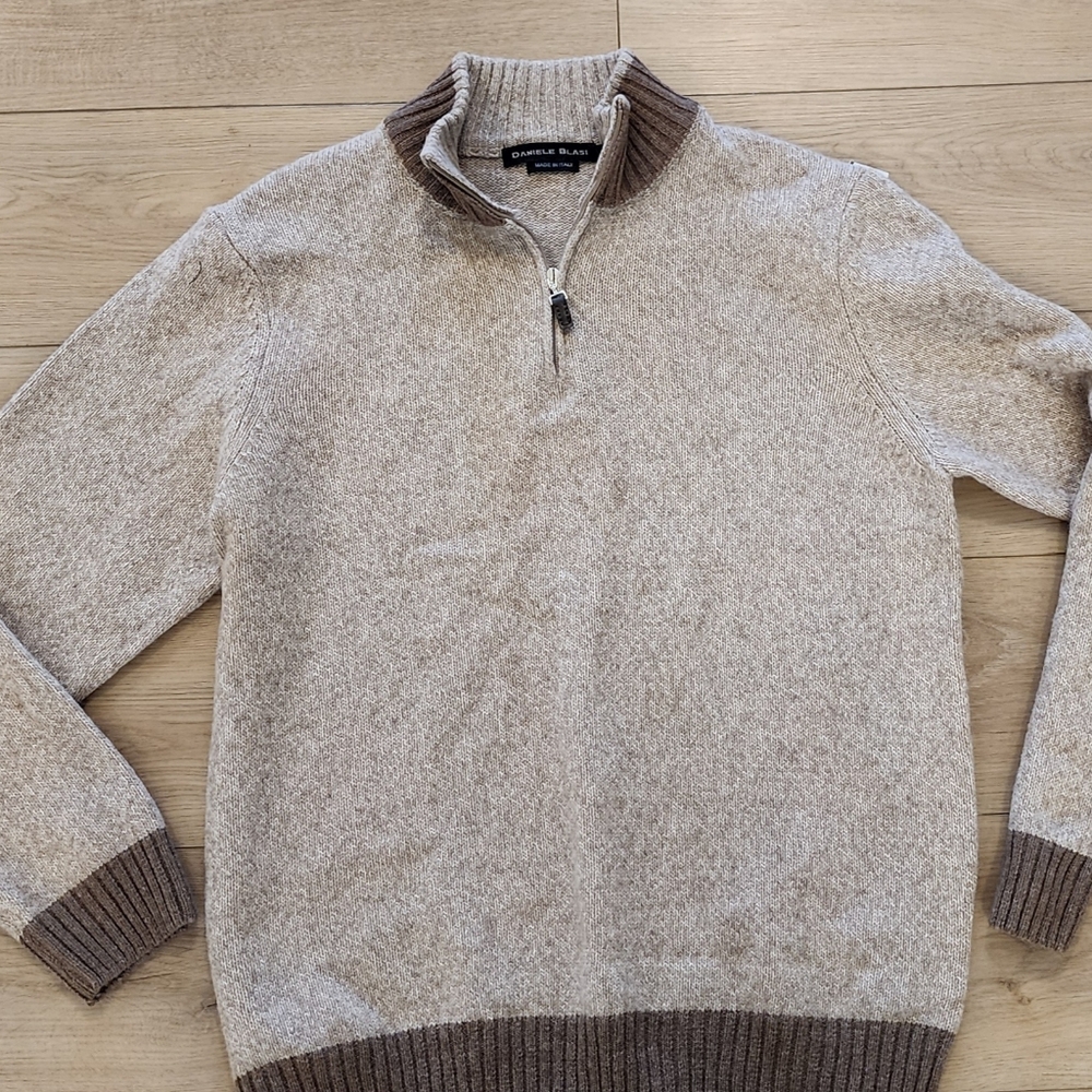 Daniel Blue Men's Half-Zip Sweater ,wool
